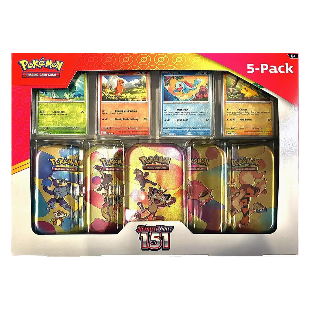 Pokemon TCG: 151 Costco Scarlet & Violet Mini Tin 5-pack