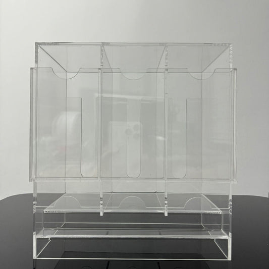3 Slot Acrylic Booster Pack Display Dispenser