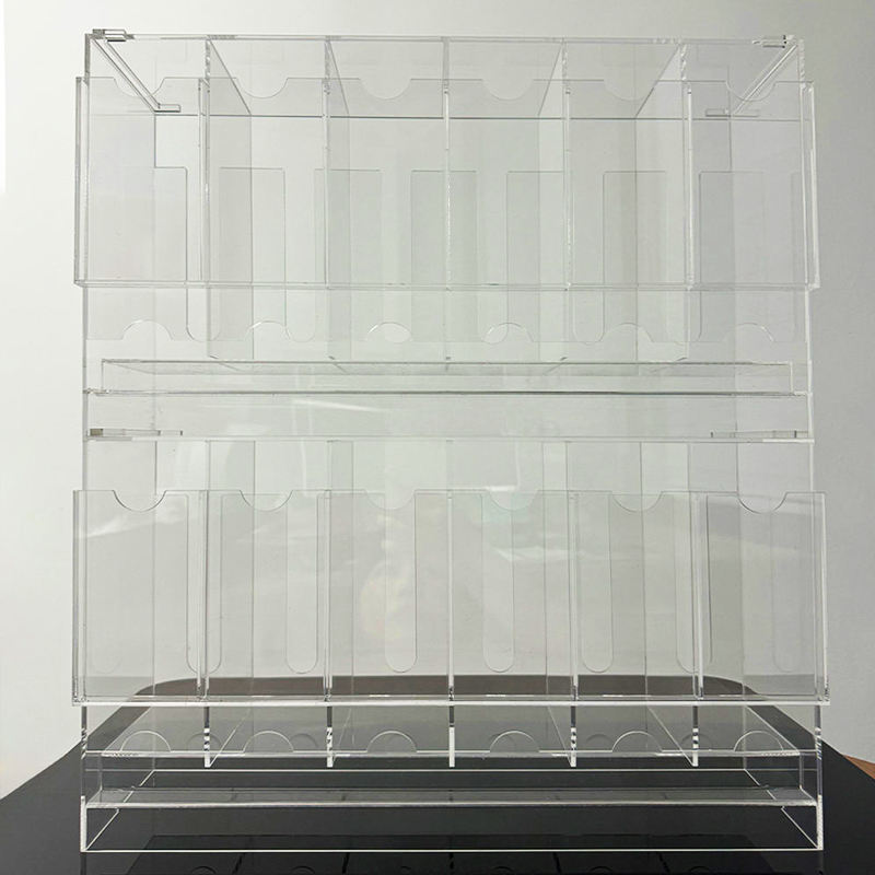 6 Slot Acrylic Booster Pack Display Dispenser - Stackable