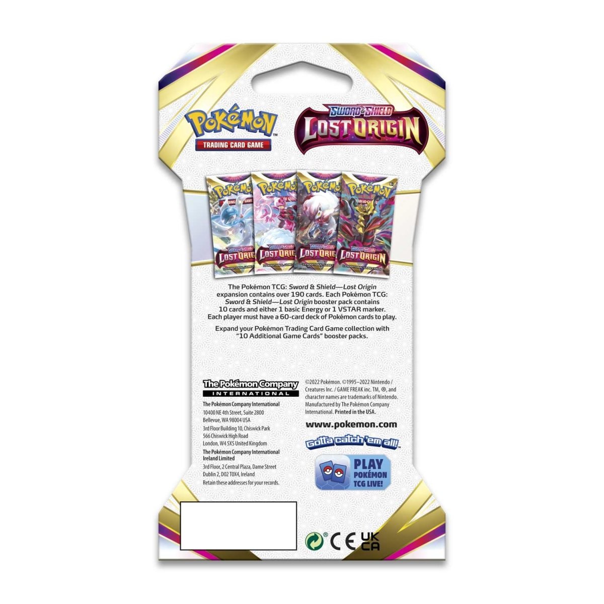 Pokemon TCG: Lost Origin Sleeved Booster Pack