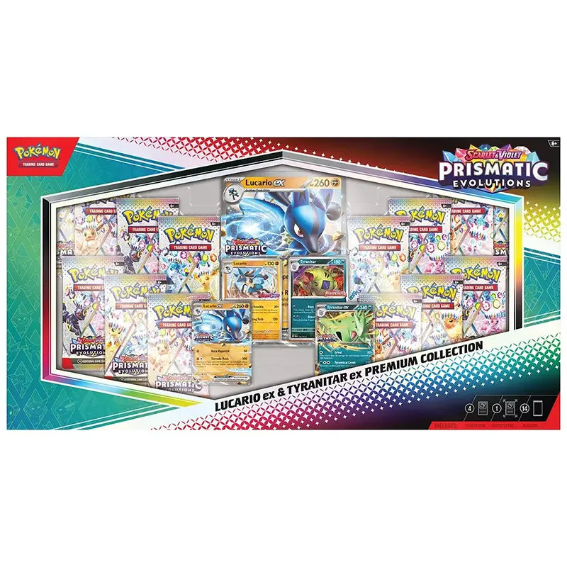 Pokemon TCG: Prismatic Evolutions - Lucario ex & Tyranitar ex Premium Collection