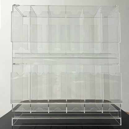 6 Slot Acrylic Booster Pack Display Dispenser - Stackable