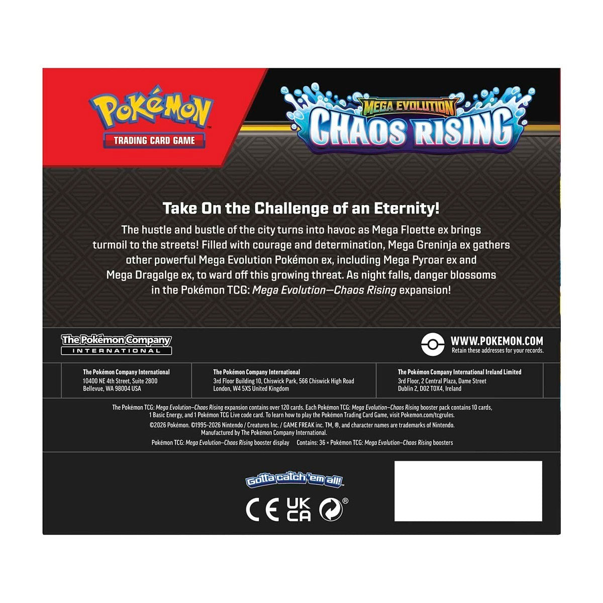 Pokemon TCG: Mega Evolution-Chaos Rising Booster Display Box (36 Packs)