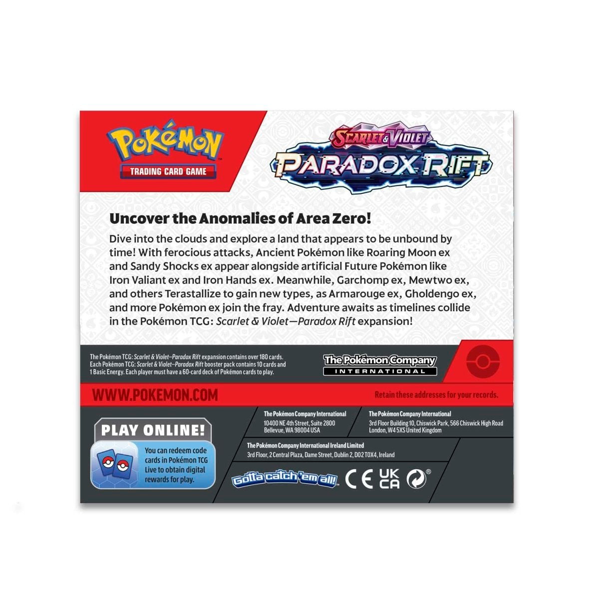 Pokemon TCG: Scarlet & Violet-Paradox Rift Booster Display Box (36 Packs)