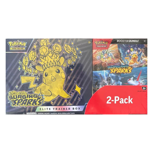 Pokemon TCG: Costco Surging Sparks 2-Pack Elite Trainer Box and Booster Bundle